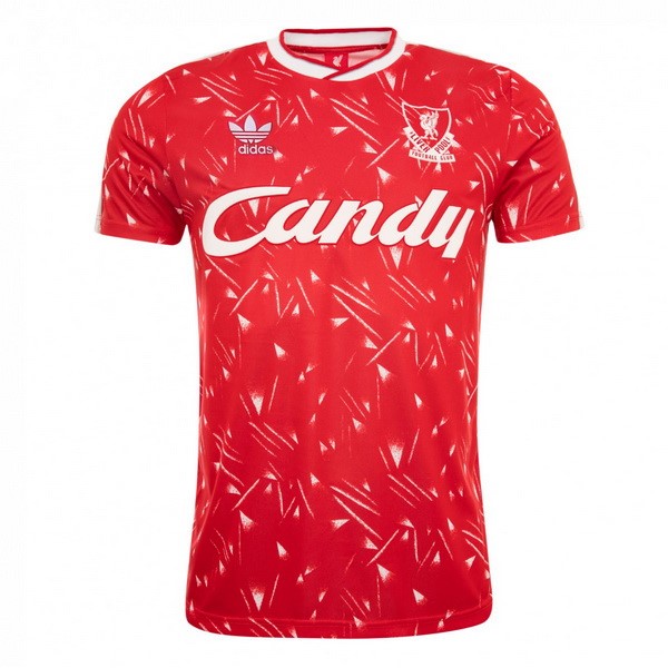 Maillot Football Liverpool Domicile Retro 1989 1990 Rouge